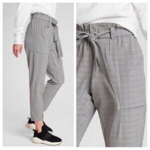 Athleta Gray Tie-Waist Pants